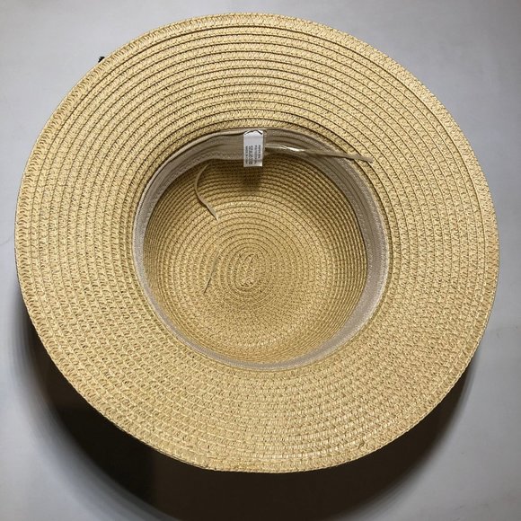 Beach Sun Hat Floral Ribbon Church Bow Women's Packable Cloche Paper SPF50 - Picture 3 of 13